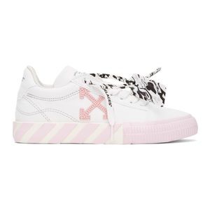 Off-white white and pink vulcanized Low sneakers